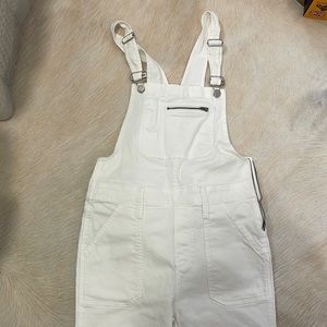 Madewell white overalls